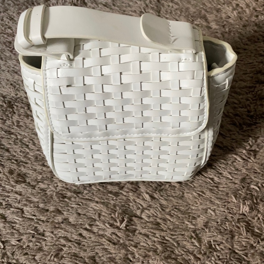 White quilted purse